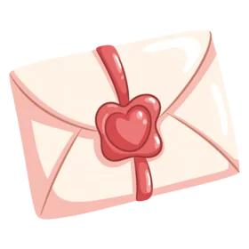 A pink love letter sticker
